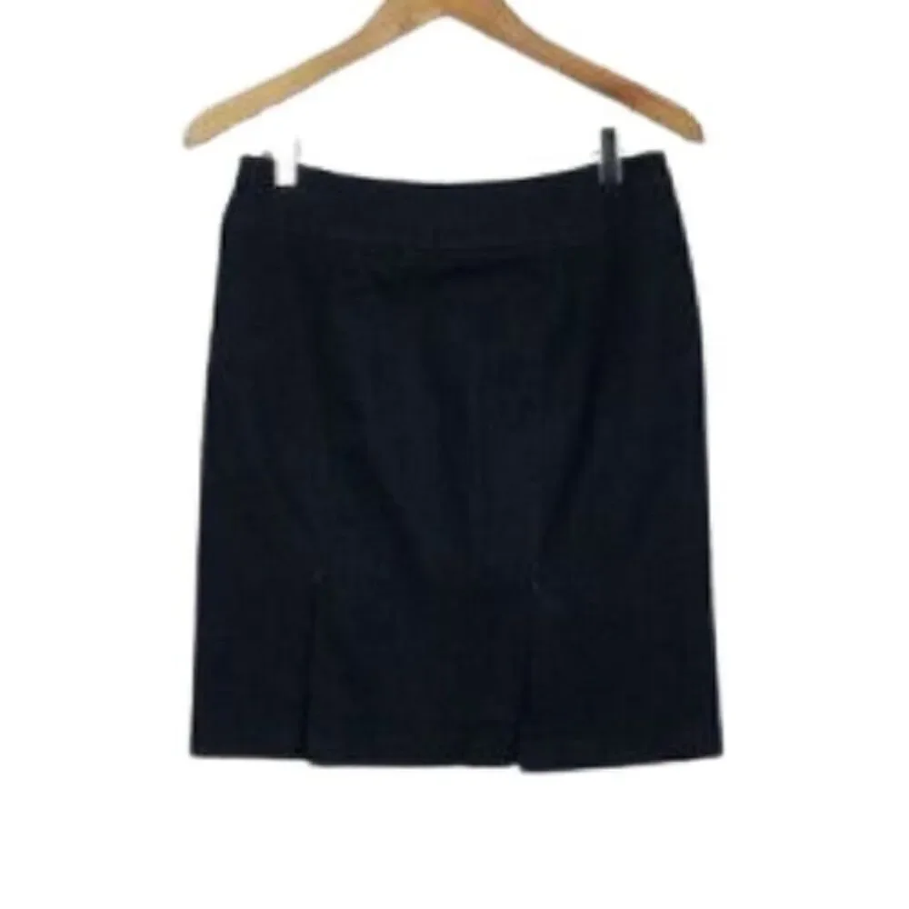 New York & Co Preppy Chambray Stretchy Pencil Skirt Size 4